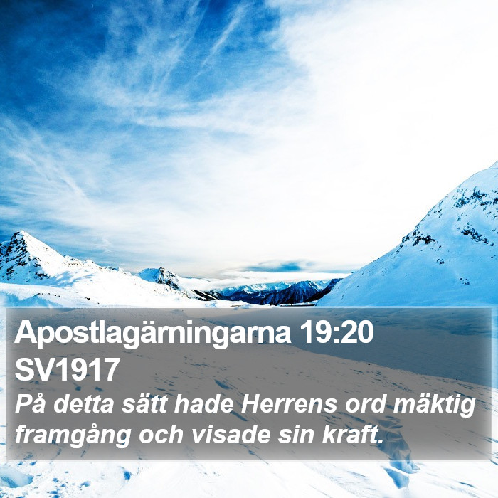 Apostlagärningarna 19:20 SV1917 Bible Study