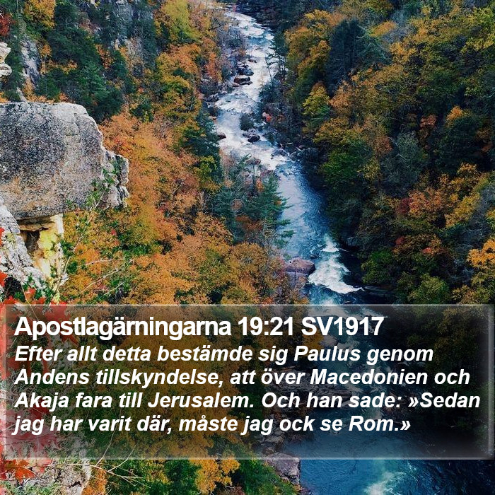 Apostlagärningarna 19:21 SV1917 Bible Study