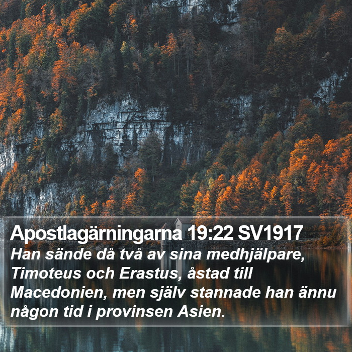 Apostlagärningarna 19:22 SV1917 Bible Study