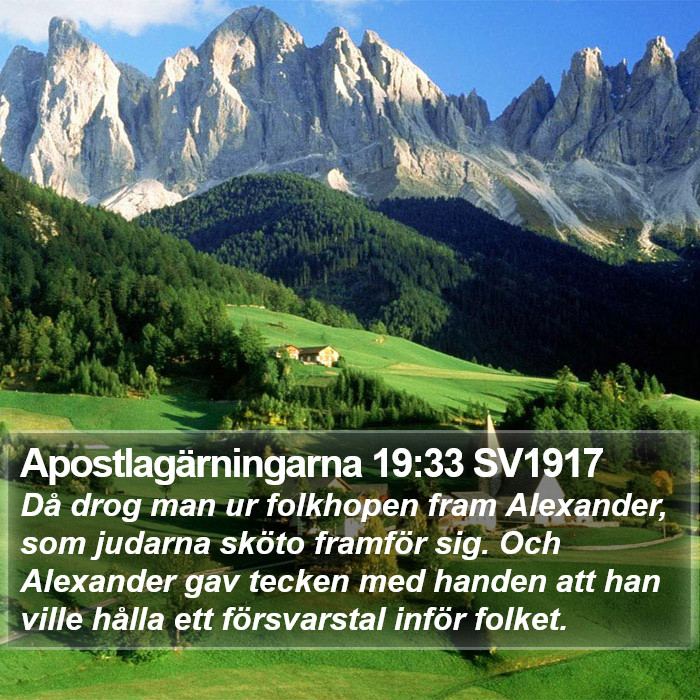 Apostlagärningarna 19:33 SV1917 Bible Study