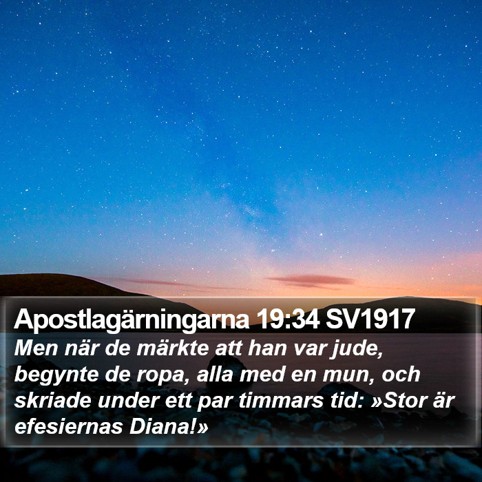 Apostlagärningarna 19:34 SV1917 Bible Study