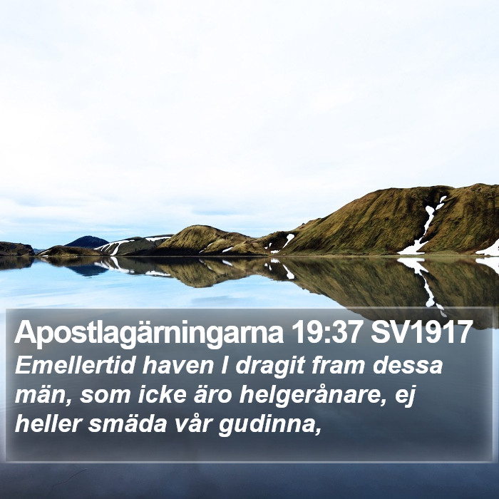 Apostlagärningarna 19:37 SV1917 Bible Study