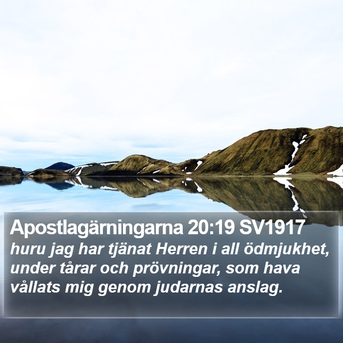 Apostlagärningarna 20:19 SV1917 Bible Study