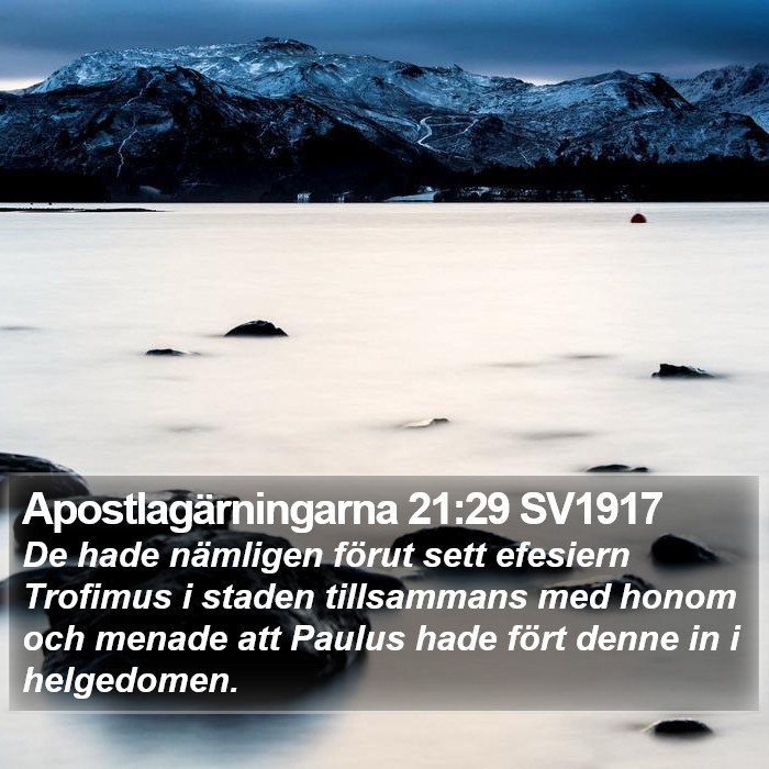 Apostlagärningarna 21:29 SV1917 Bible Study