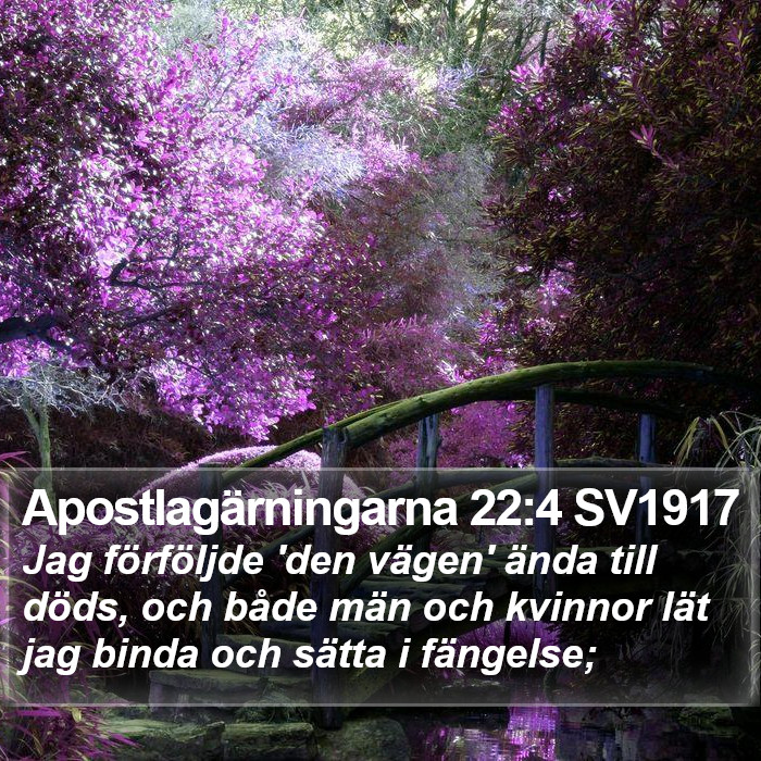 Apostlagärningarna 22:4 SV1917 Bible Study