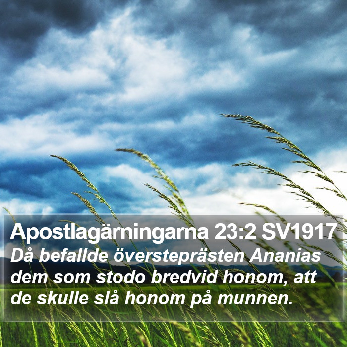 Apostlagärningarna 23:2 SV1917 Bible Study