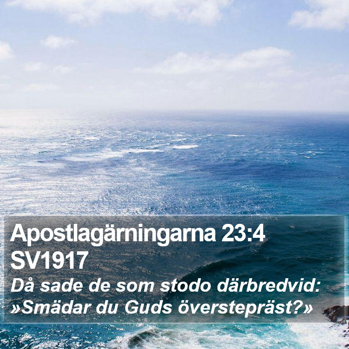 Apostlagärningarna 23:4 SV1917 Bible Study