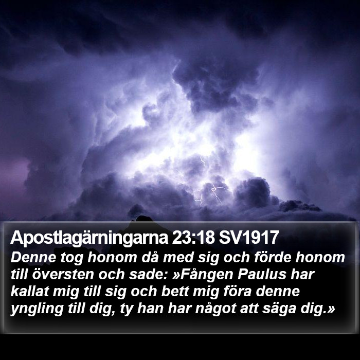 Apostlagärningarna 23:18 SV1917 Bible Study