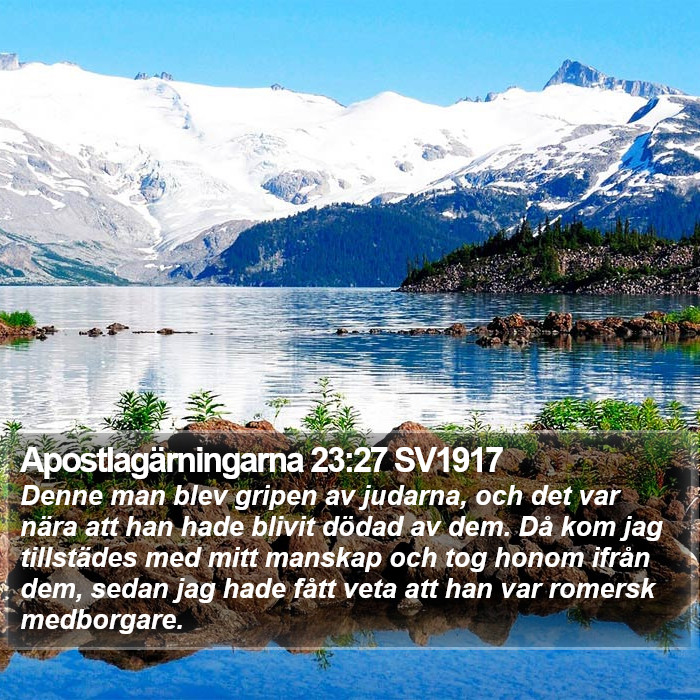 Apostlagärningarna 23:27 SV1917 Bible Study