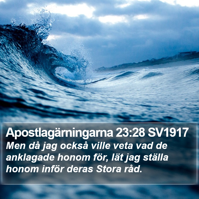 Apostlagärningarna 23:28 SV1917 Bible Study