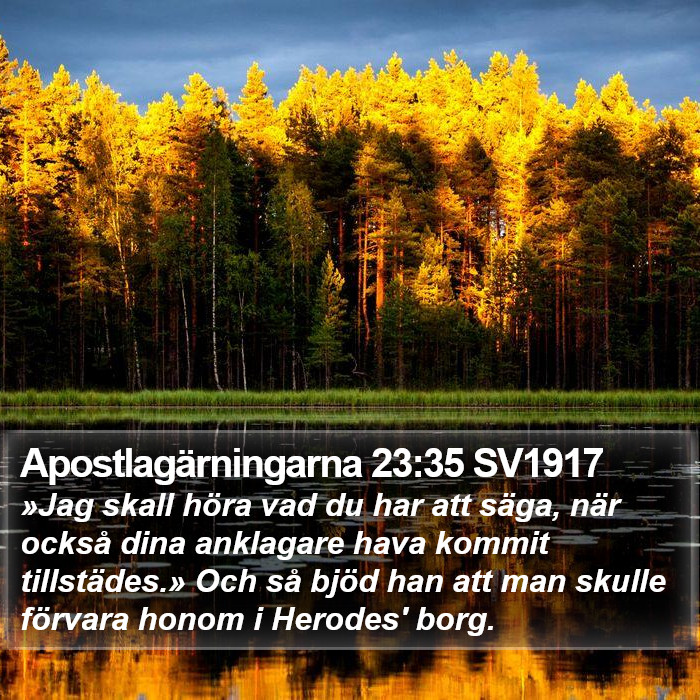 Apostlagärningarna 23:35 SV1917 Bible Study