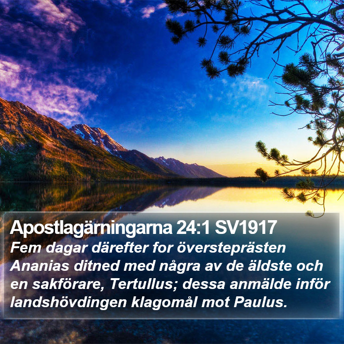 Apostlagärningarna 24:1 SV1917 Bible Study