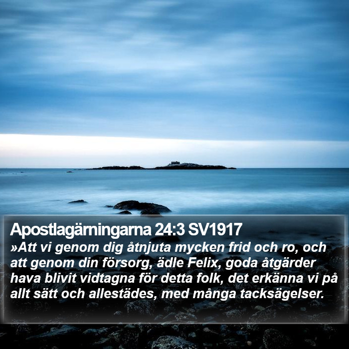 Apostlagärningarna 24:3 SV1917 Bible Study