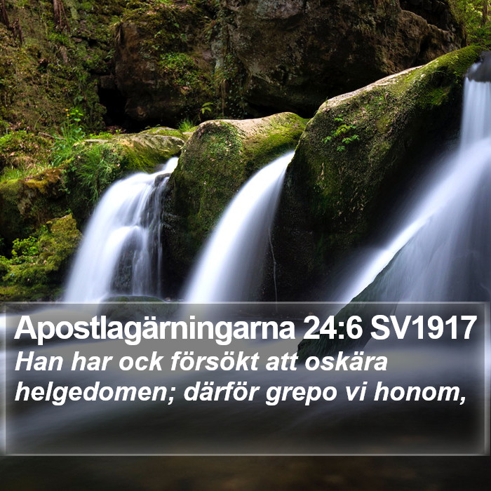 Apostlagärningarna 24:6 SV1917 Bible Study