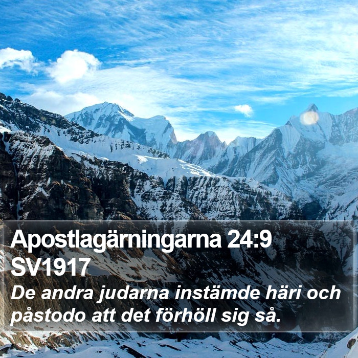 Apostlagärningarna 24:9 SV1917 Bible Study