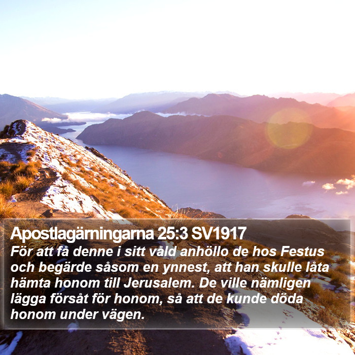 Apostlagärningarna 25:3 SV1917 Bible Study