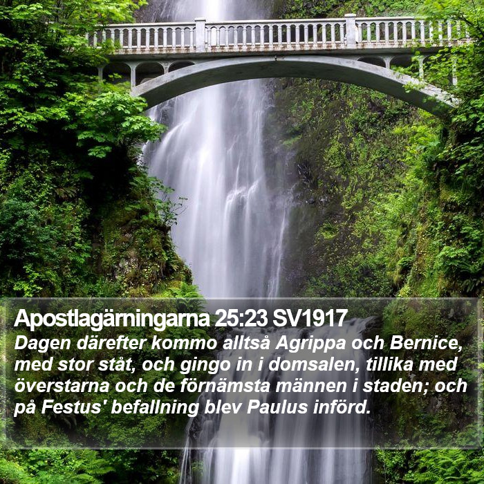 Apostlagärningarna 25:23 SV1917 Bible Study