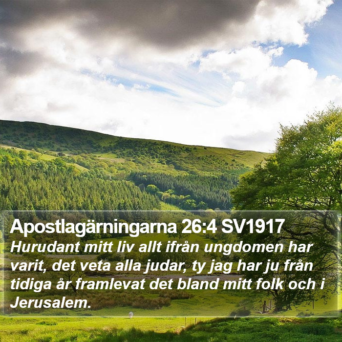 Apostlagärningarna 26:4 SV1917 Bible Study