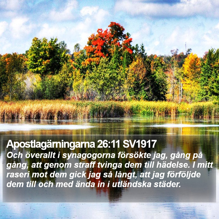 Apostlagärningarna 26:11 SV1917 Bible Study