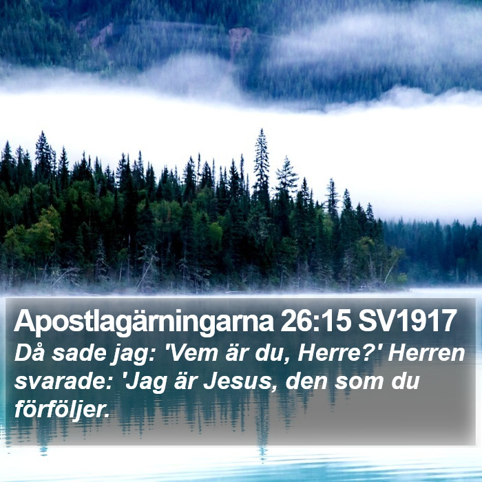 Apostlagärningarna 26:15 SV1917 Bible Study