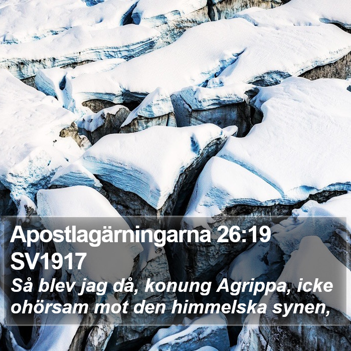 Apostlagärningarna 26:19 SV1917 Bible Study