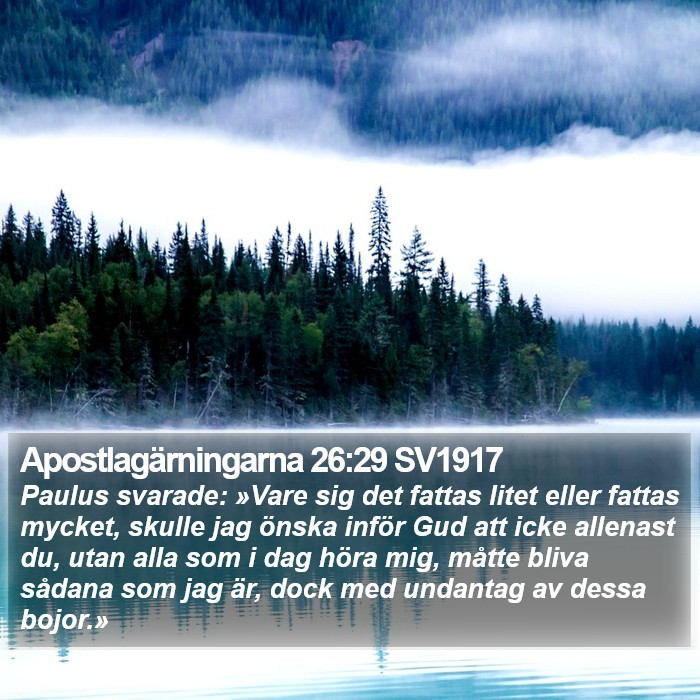 Apostlagärningarna 26:29 SV1917 Bible Study