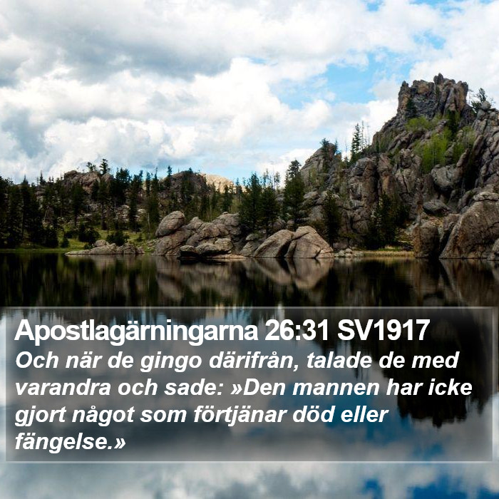 Apostlagärningarna 26:31 SV1917 Bible Study