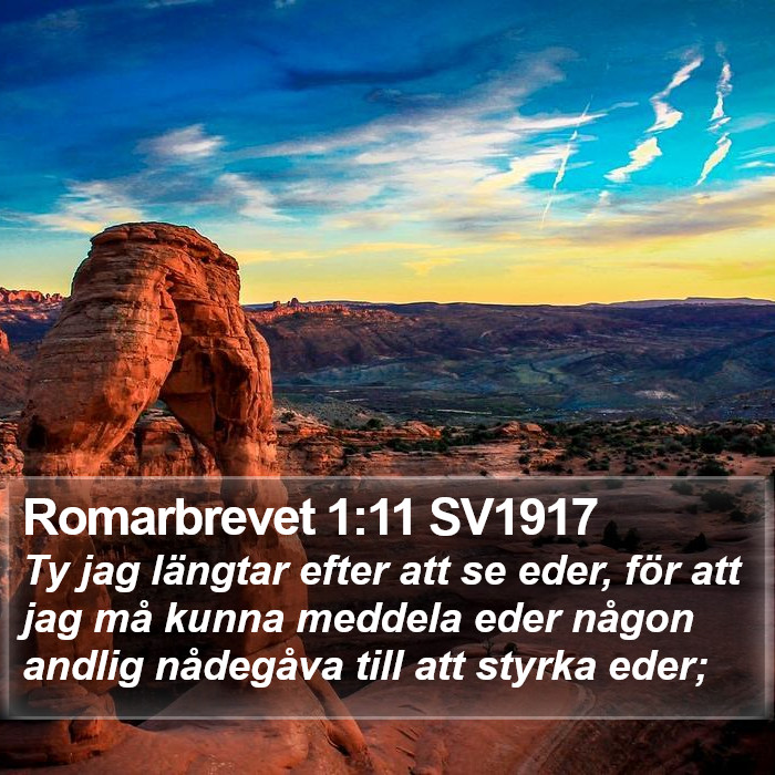 Romarbrevet 1:11 SV1917 Bible Study