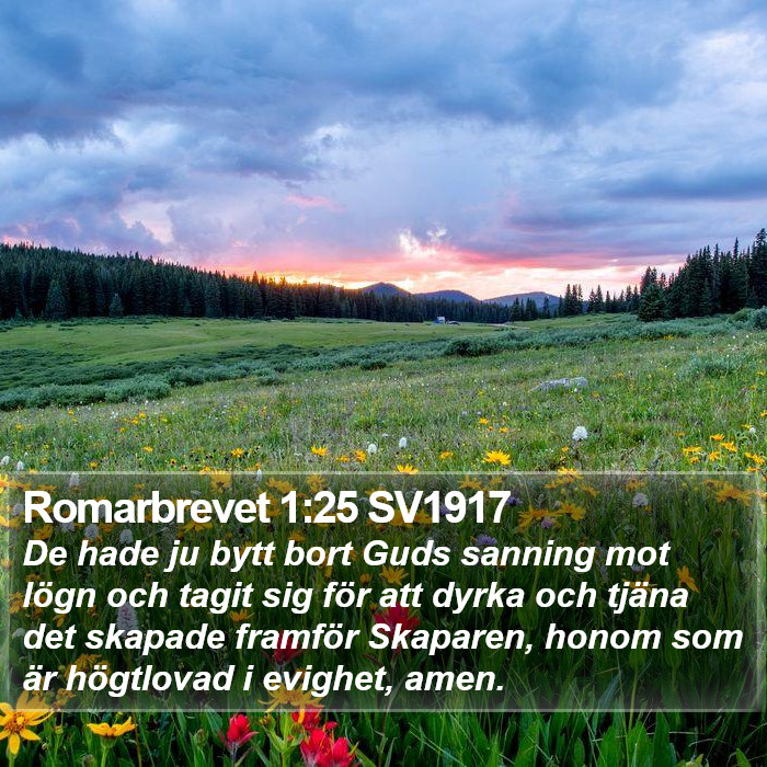 Romarbrevet 1:25 SV1917 Bible Study