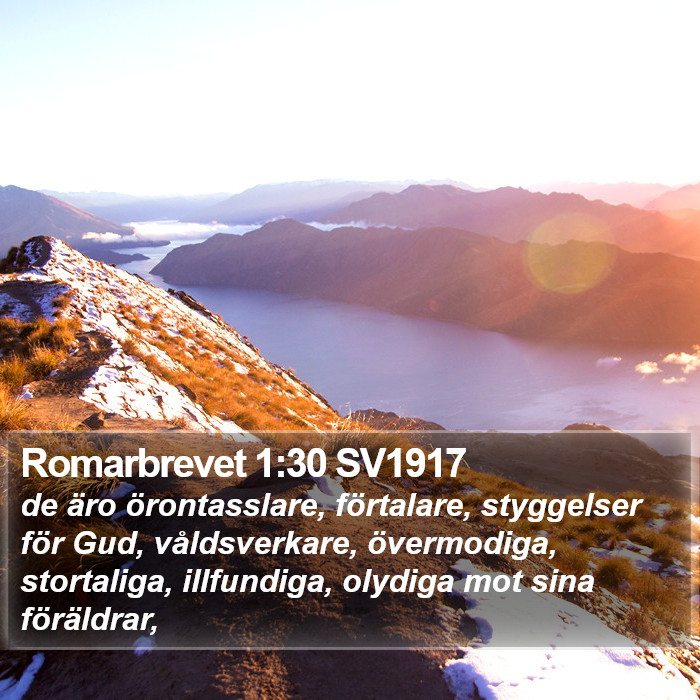 Romarbrevet 1:30 SV1917 Bible Study