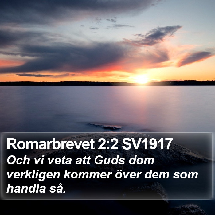 Romarbrevet 2:2 SV1917 Bible Study