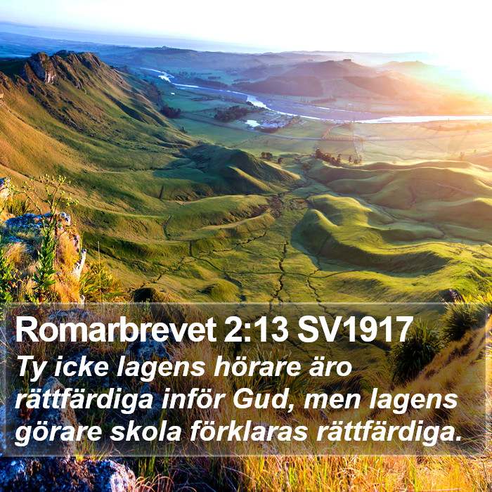 Romarbrevet 2:13 SV1917 Bible Study