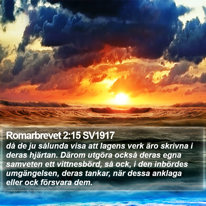 Romarbrevet 2:15 SV1917 Bible Study