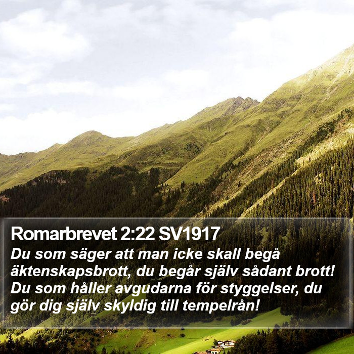 Romarbrevet 2:22 SV1917 Bible Study