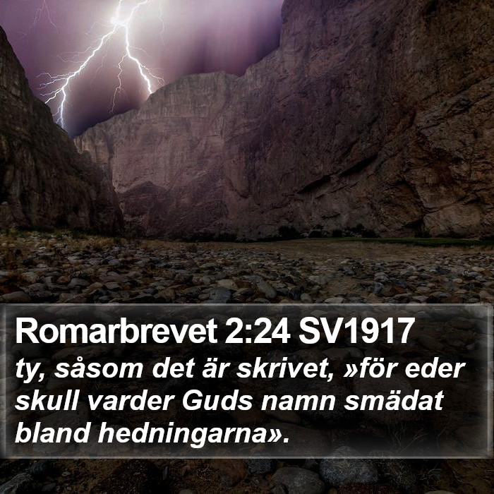 Romarbrevet 2:24 SV1917 Bible Study