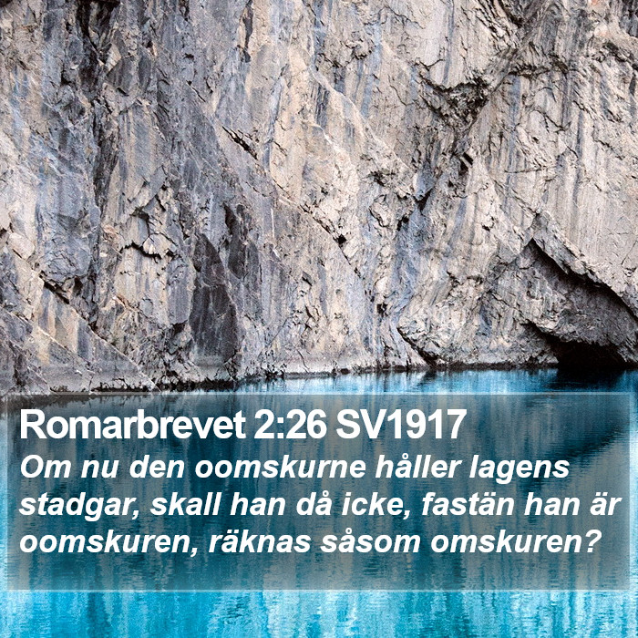 Romarbrevet 2:26 SV1917 Bible Study