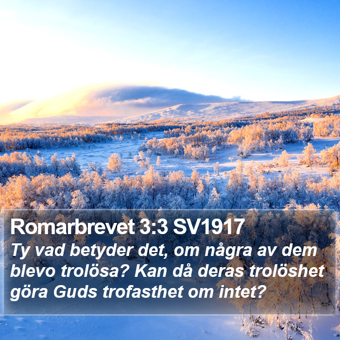 Romarbrevet 3:3 SV1917 Bible Study