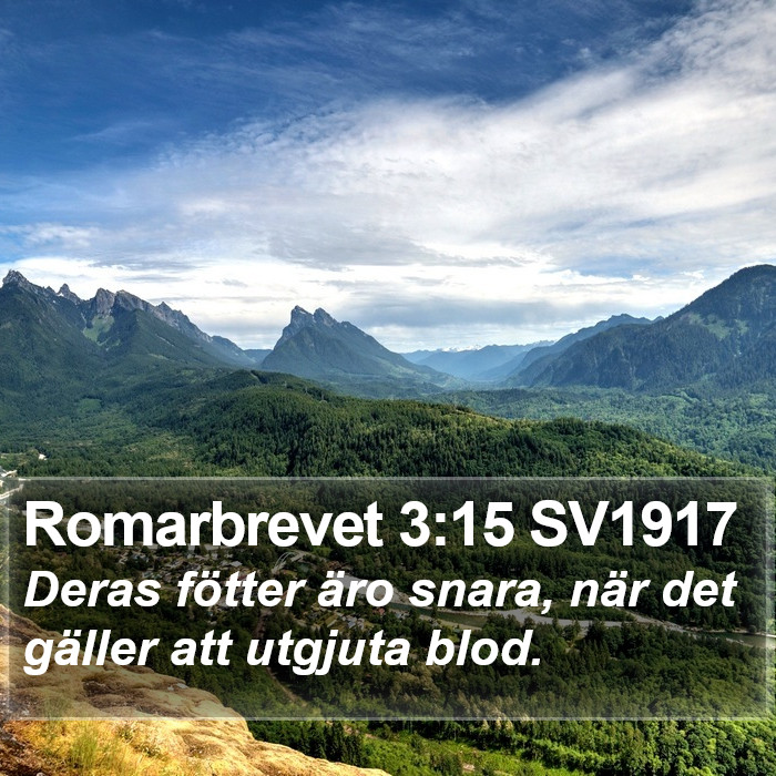 Romarbrevet 3:15 SV1917 Bible Study