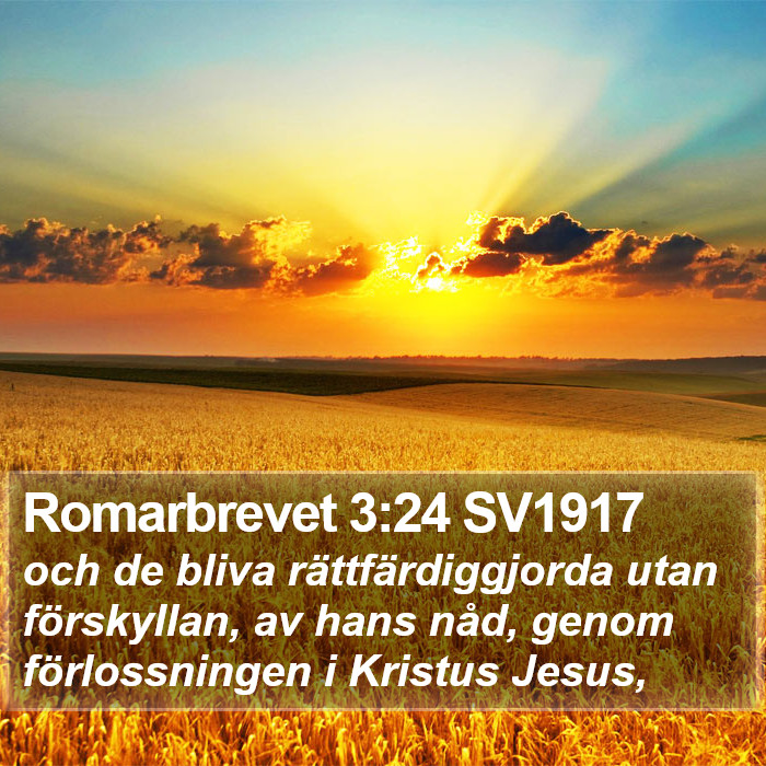 Romarbrevet 3:24 SV1917 Bible Study