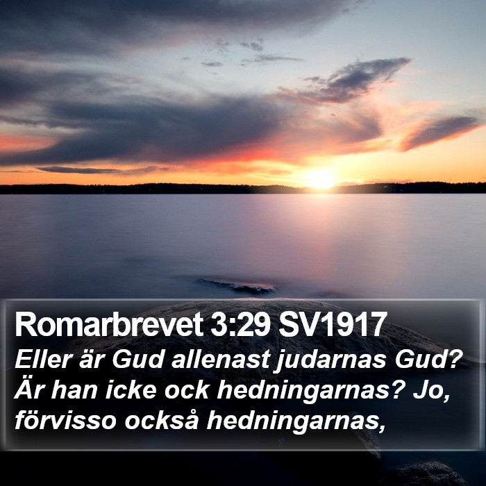Romarbrevet 3:29 SV1917 Bible Study