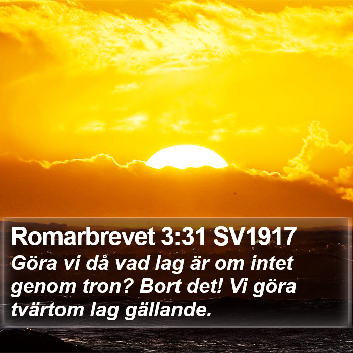 Romarbrevet 3:31 SV1917 Bible Study