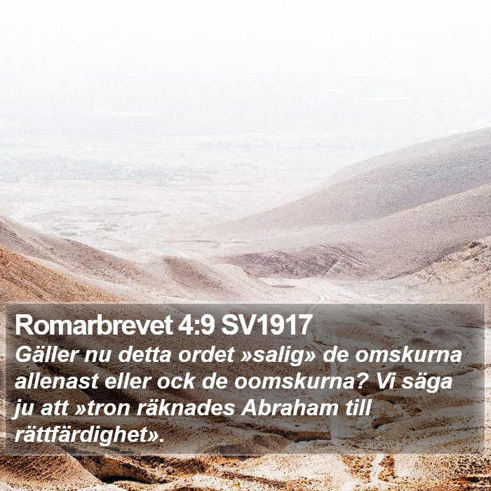 Romarbrevet 4:9 SV1917 Bible Study