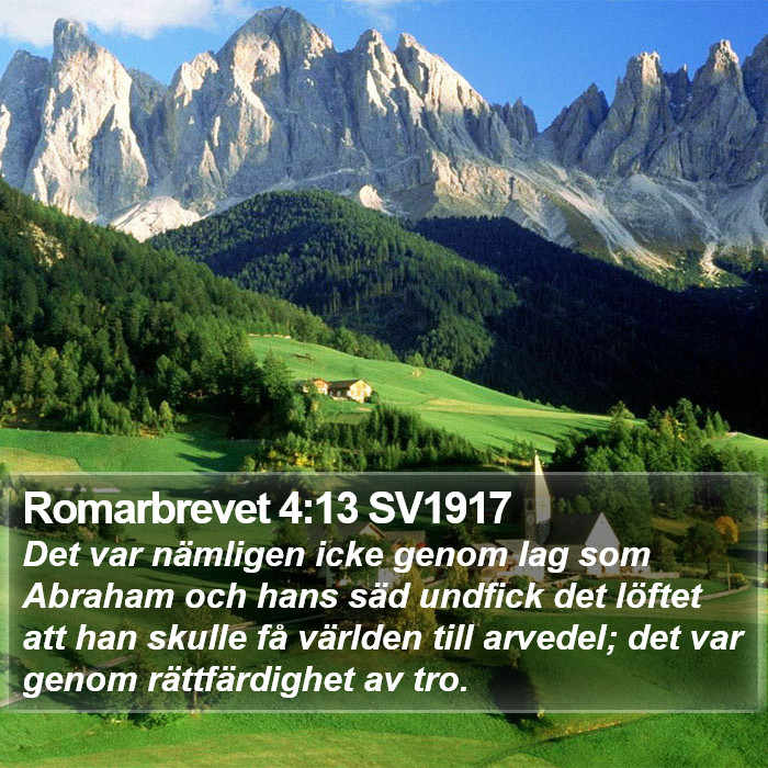 Romarbrevet 4:13 SV1917 Bible Study