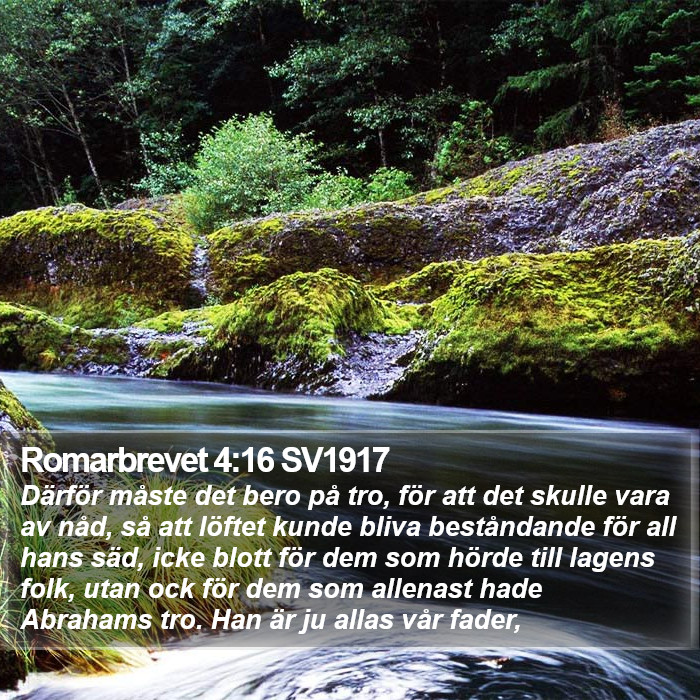 Romarbrevet 4:16 SV1917 Bible Study