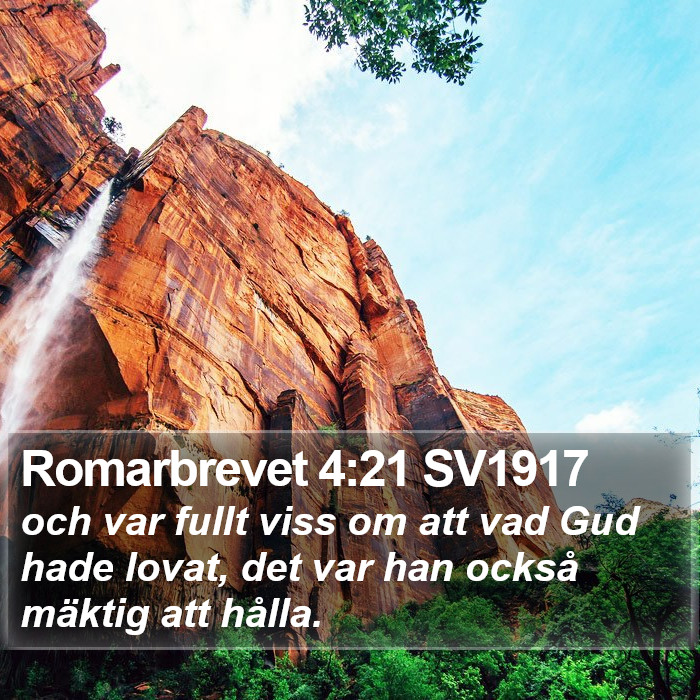 Romarbrevet 4:21 SV1917 Bible Study