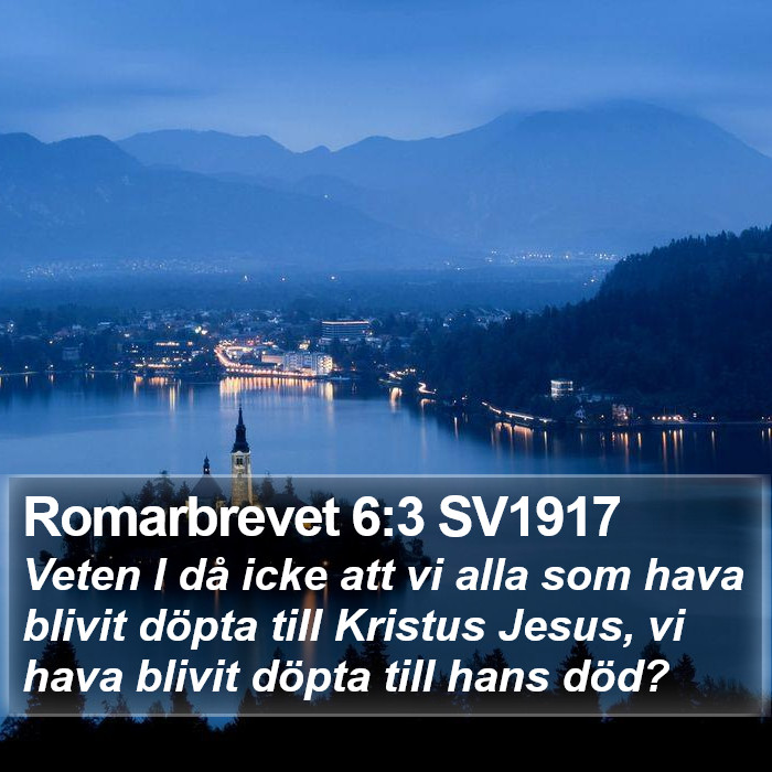 Romarbrevet 6:3 SV1917 Bible Study