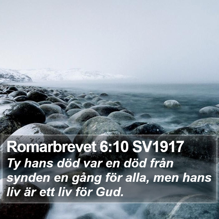 Romarbrevet 6:10 SV1917 Bible Study