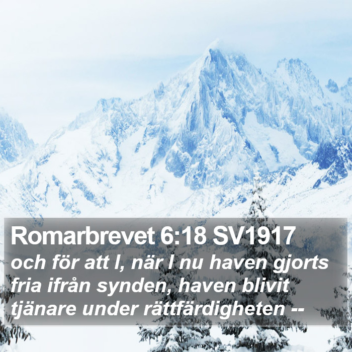 Romarbrevet 6:18 SV1917 Bible Study