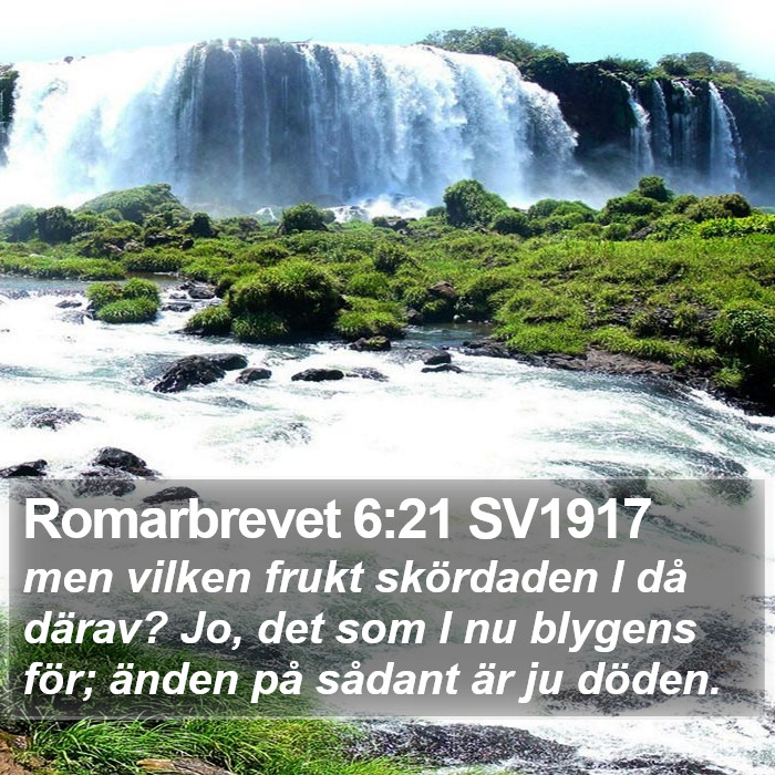 Romarbrevet 6:21 SV1917 Bible Study