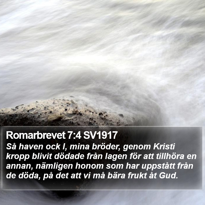 Romarbrevet 7:4 SV1917 Bible Study